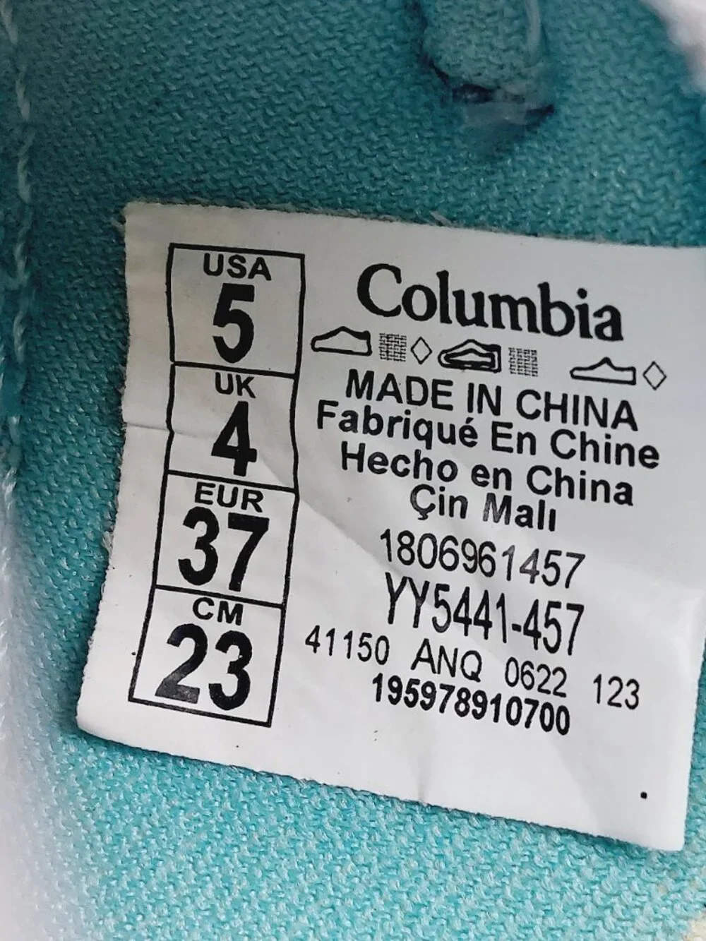 Columbia Girls' Blue Grey Okolona Lock-Laces Breathable Water Shoes Size 5